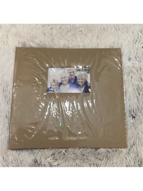 Unbranded scrapbook never used tan with a spot for photo on cover